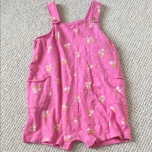 Pink Floral Baby Romper